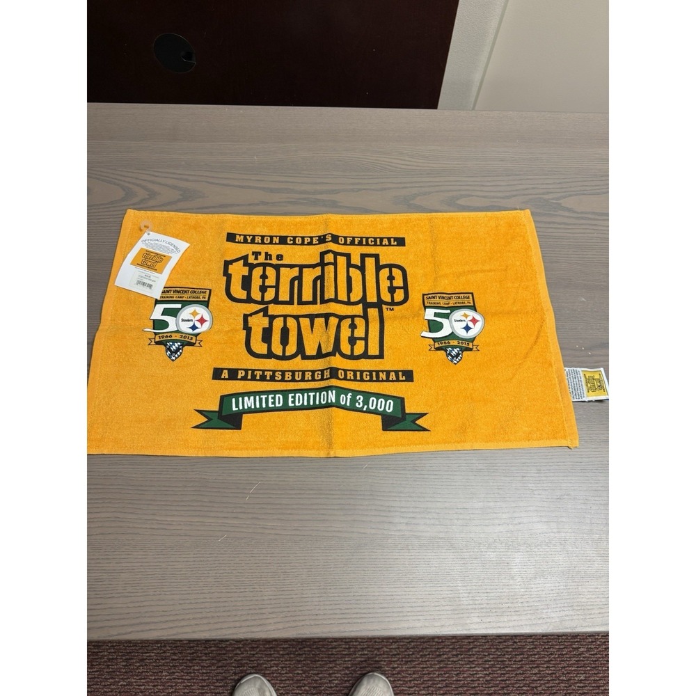PITTSBURGH STEELERS TERRIBLE TOWEL 50 YEARS SAINT VINCENT COLLEGE LIMITED 3000